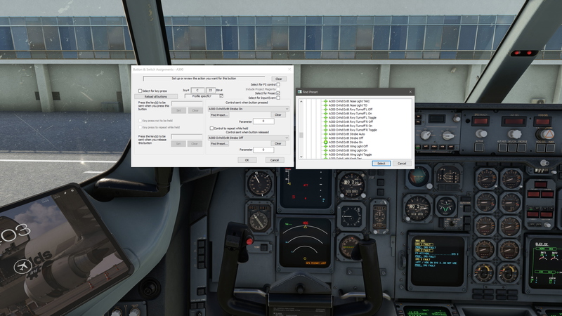 Inibuilds A300-600 FSUIPC7 Presets for button programming for Microsoft ...