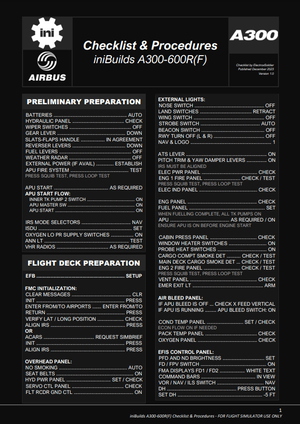 iniBuilds A300 Checklist thumbnail 3