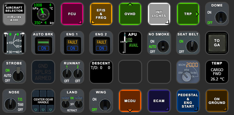 iniBuilds A300 StreamDeck XL & PLUS profile & AAO Scripts - Image 1