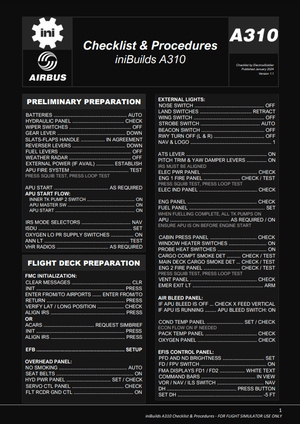 iniBuilds A310 Checklist thumbnail 3