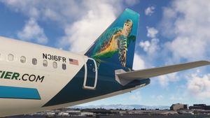 iniBuilds A320 NEO Frontier | Shelly the Sea Turtle | N316FR thumbnail 3