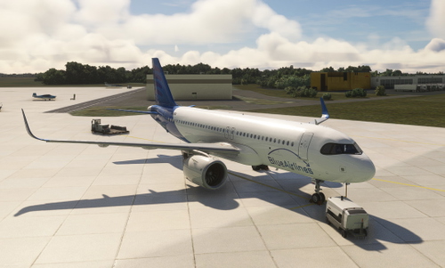 Inibuilds A320neo Blue Airlines (fictional livery) with special cabin and mask