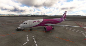Inibuilds A320neo V2 Peach Aviation JA202P (W/Custom cabin texture) thumbnail 3