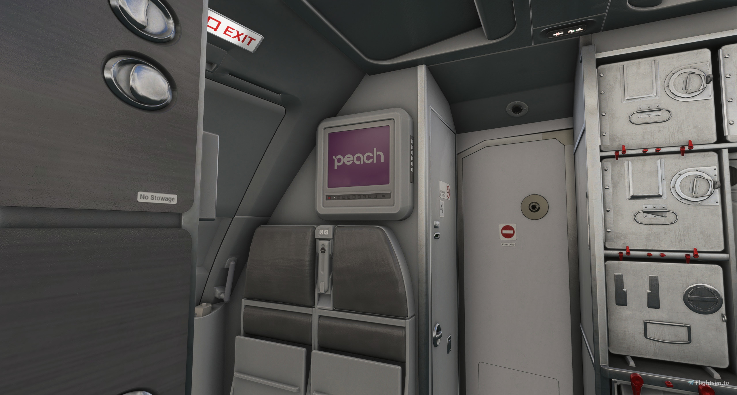 Inibuilds A320neo V2 Peach Aviation JA202P (W/Custom cabin texture