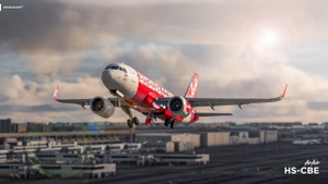 iniBuilds A320neo v2 | Thai AirAsia | HS-CBE (8K) + CABIN TEXTURES thumbnail 1