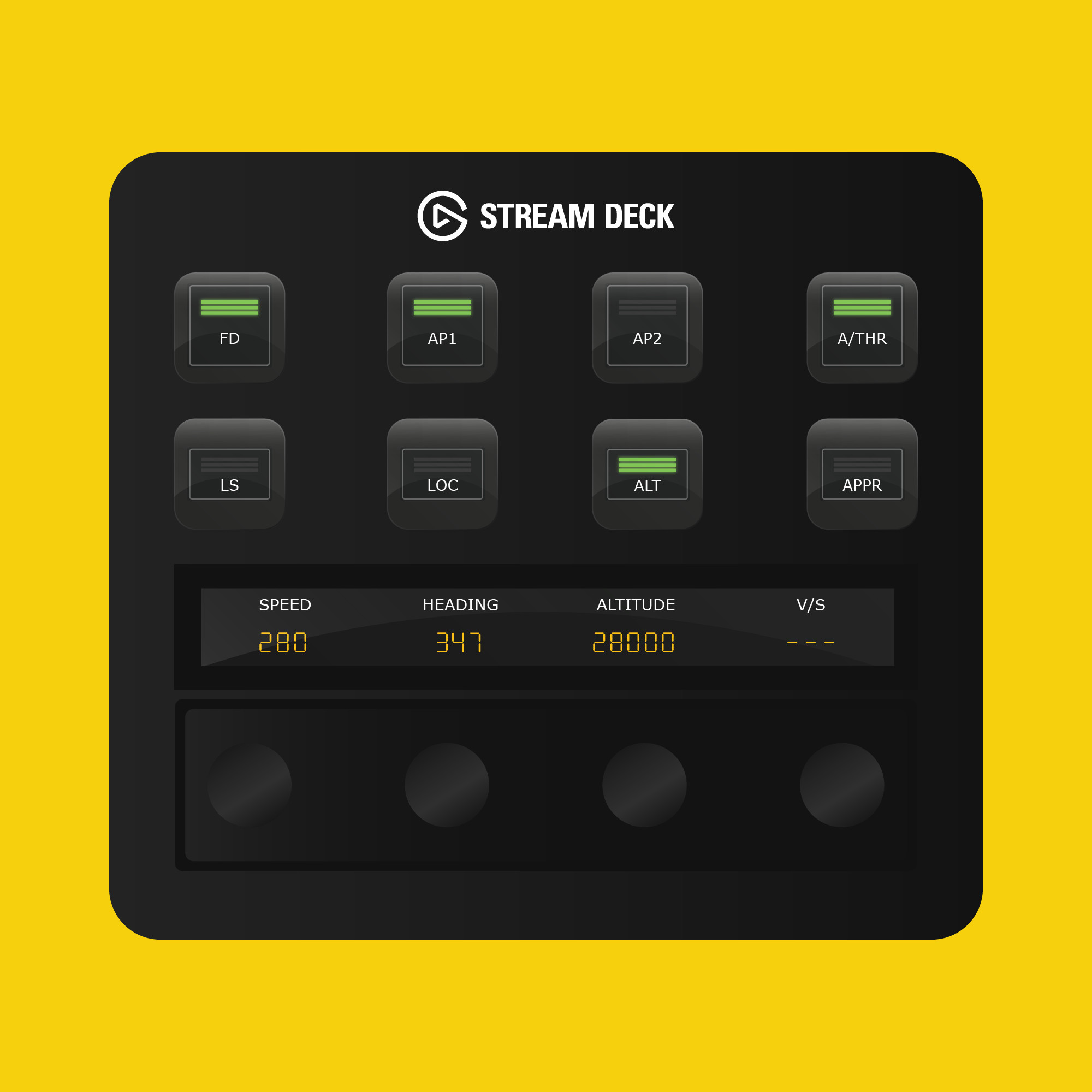 iniBuilds A340 Stream Deck + Autopilot Panel