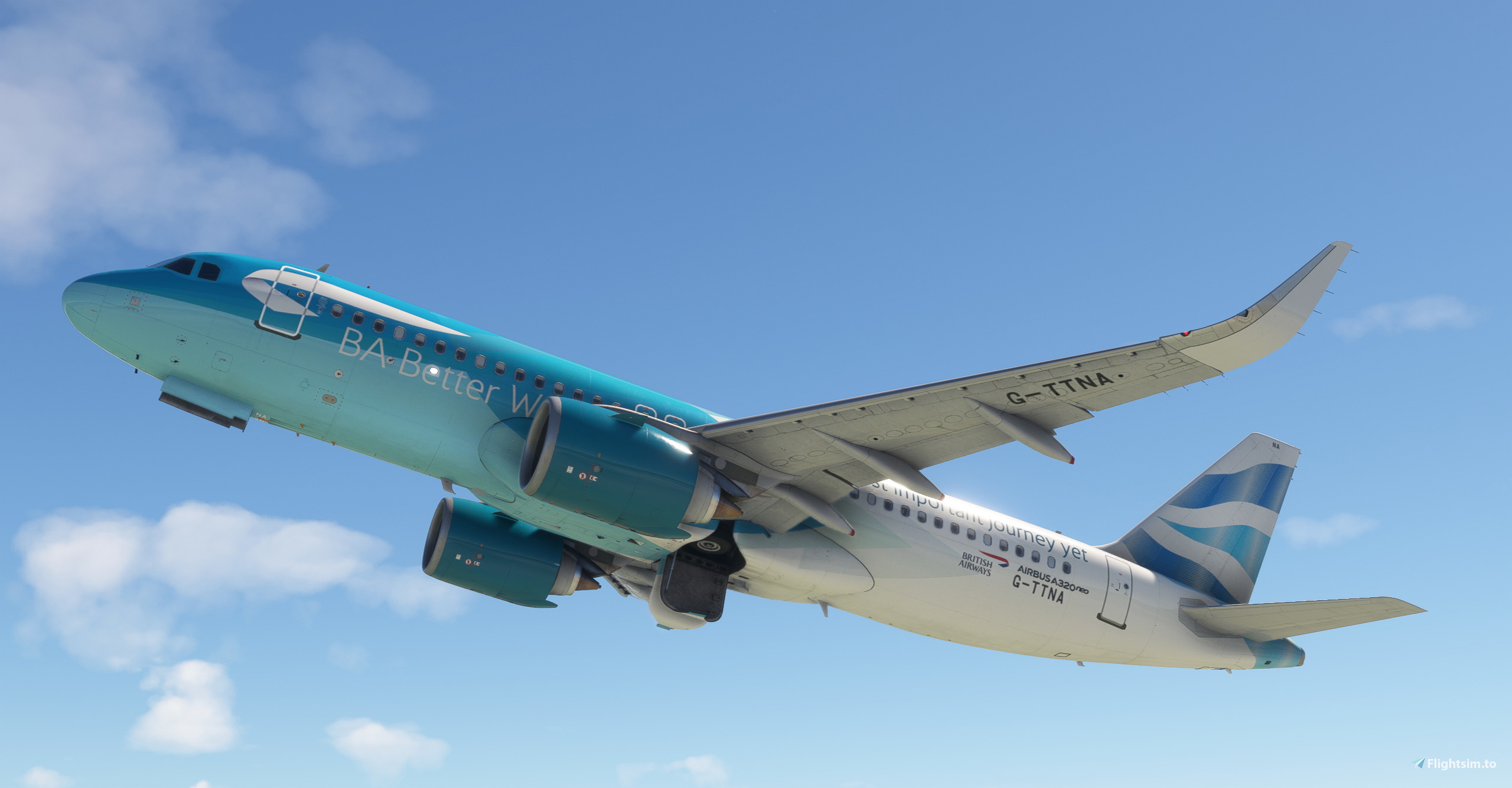 iniBuilds Airbus A320Neo British Airways G-TTNA 'Better World' Livery - Image 1