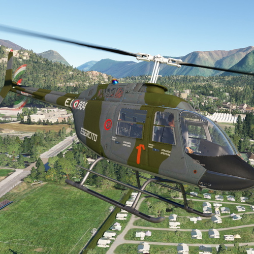 Italian Army Livery - CowanSim 206B3 |  E.I.604