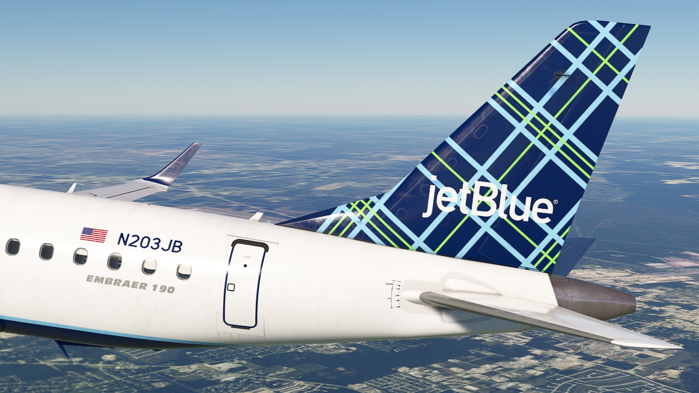 JetBlue Airways N203JB Embraer 190 - Aircraft Liveries for MSFS