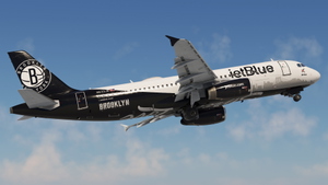 JetBlue 'BK Blue' Brooklyn Nets | N633JB | w/Cabin | Fenix A320 V2 (8K + 4K) thumbnail 6