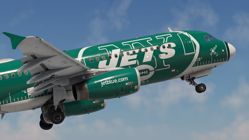 JetBlue 'NY Jets' | N746JB | w/Cabin | Fenix A320 V2 (8K + 4K)