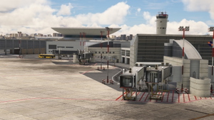 Jetways modification for Aerosoft  airport LLBG || Red jetways || David Rosenfeld LLBG  thumbnail 6