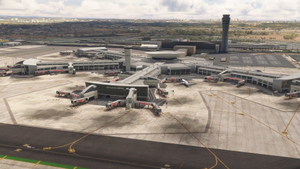 Jetways modification for Aerosoft  airport LLBG || Red jetways || David Rosenfeld LLBG  thumbnail 2