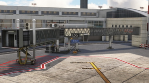 Jetways modification for Aerosoft  airport LLBG || Red jetways || David Rosenfeld LLBG  thumbnail 4