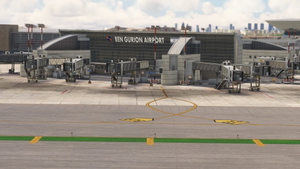 Jetways modification for Aerosoft  airport LLBG || Red jetways || David Rosenfeld LLBG  thumbnail 5