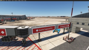 Jetways modification for Aerosoft  airport LLBG || Red jetways || David Rosenfeld LLBG  thumbnail 11