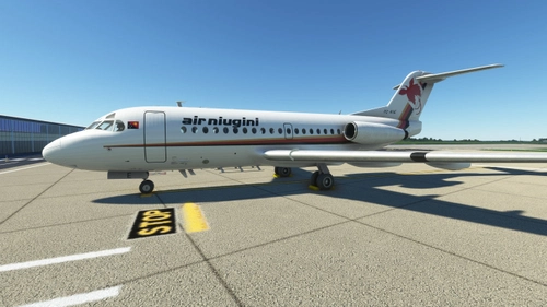 JF Fokker F28-1000 Air Niugini P2-ANE livery