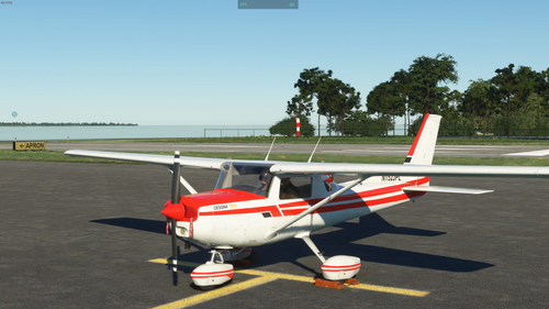 WBSim Cessna 152 II White w/Red Stripes Liveries