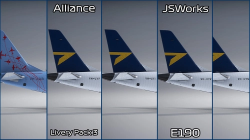 JSWorks | FlightSim Studios E190 | Alliance Airlines Pack 3 (Alliance Scheme)