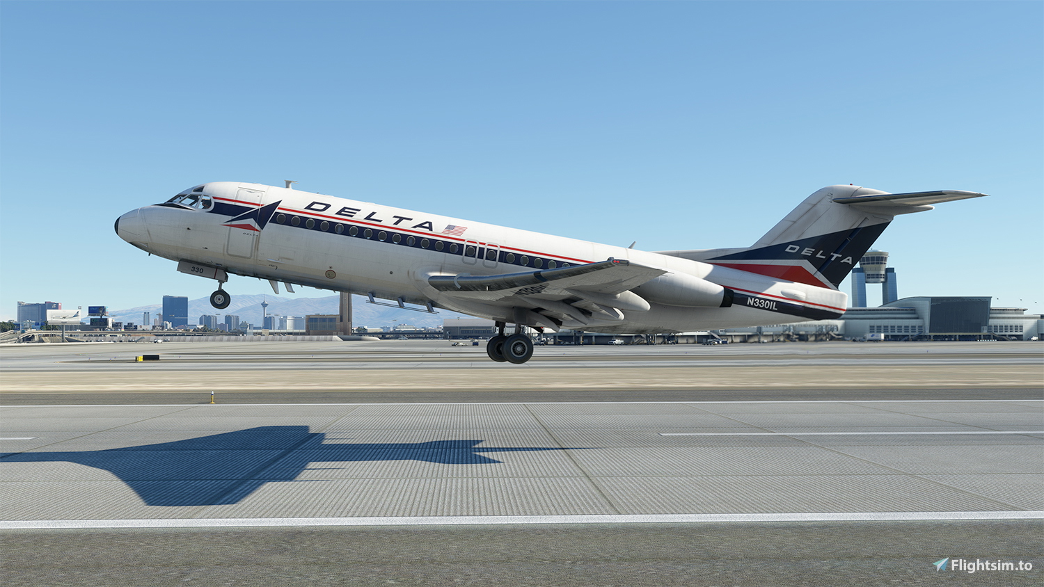 Just Flight Fokker F28 | Delta Airlines | N330IL |8K - Image 1