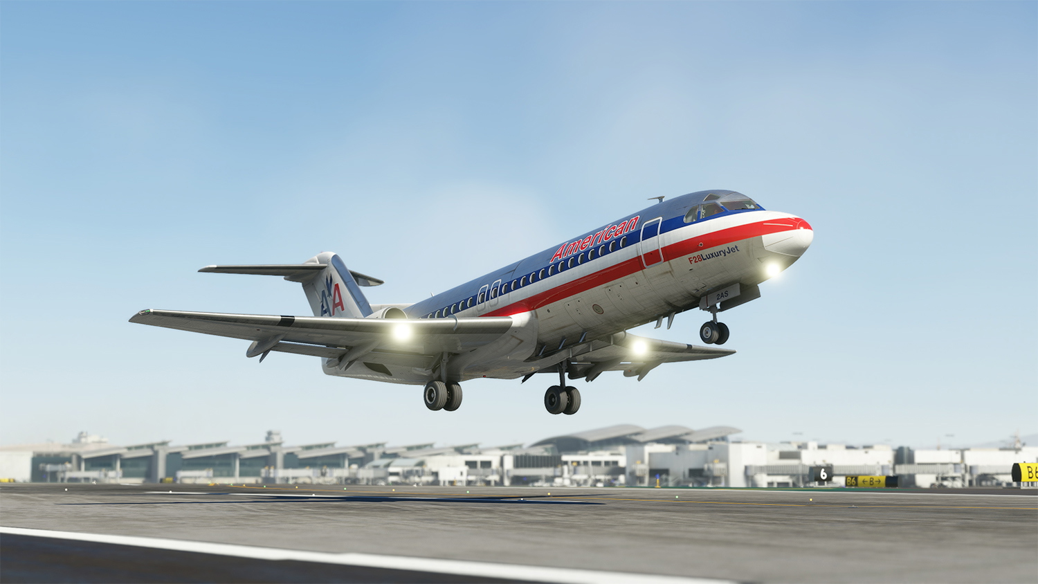 Just Flight Fokker F28 4000 | American Airlines | N1415K | Luxe Jet 8K - Image 1