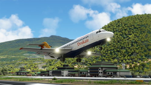 Just Flight Fokker F28 4000 | Drukair  |  A5-RGX | 8K