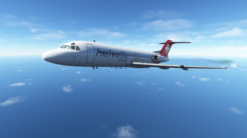 Just Flight Fokker F28 4000 Helvetic Airways (fictional)