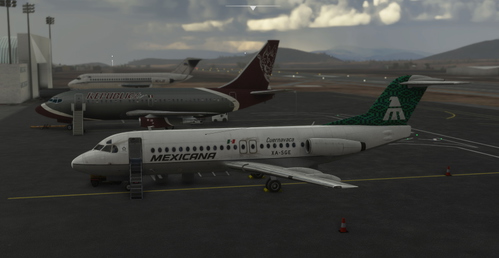 Just Flight Fokker F28-4000 Mexicana 2001 (MEXICO)
