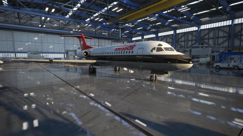 Just Flight Fokker F28 4000 Swissair  OC (fictional)