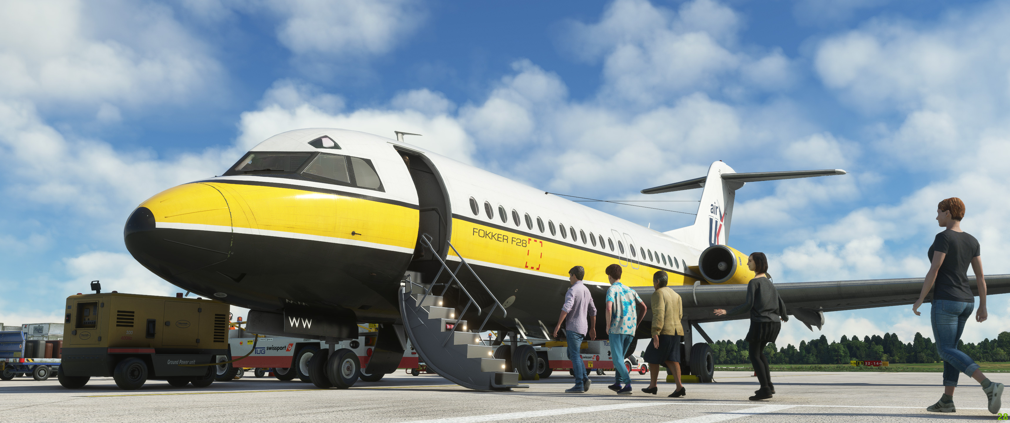 Just Flight Fokker F28 GSX Pro Profiles, All 4 variants - Image 1