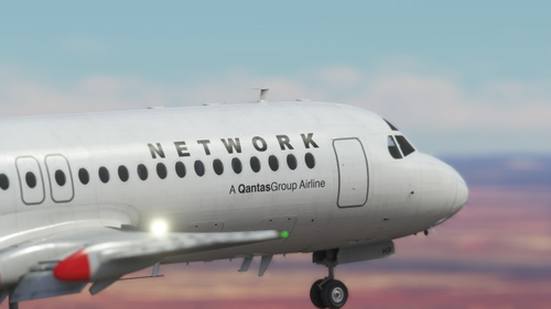 Just Flight Fokker F28 mk.4000  Network Aviation (VH-NHP)