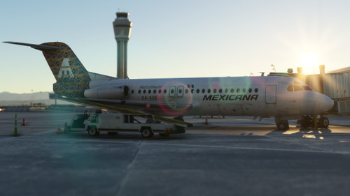 Just Flight Fokker F28 mk.4000 Mexicana XA-SGE