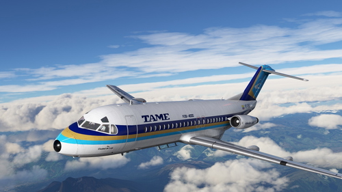 [Just Flight] Tame  (1999 livery)  Fokker  F-28 MK4000