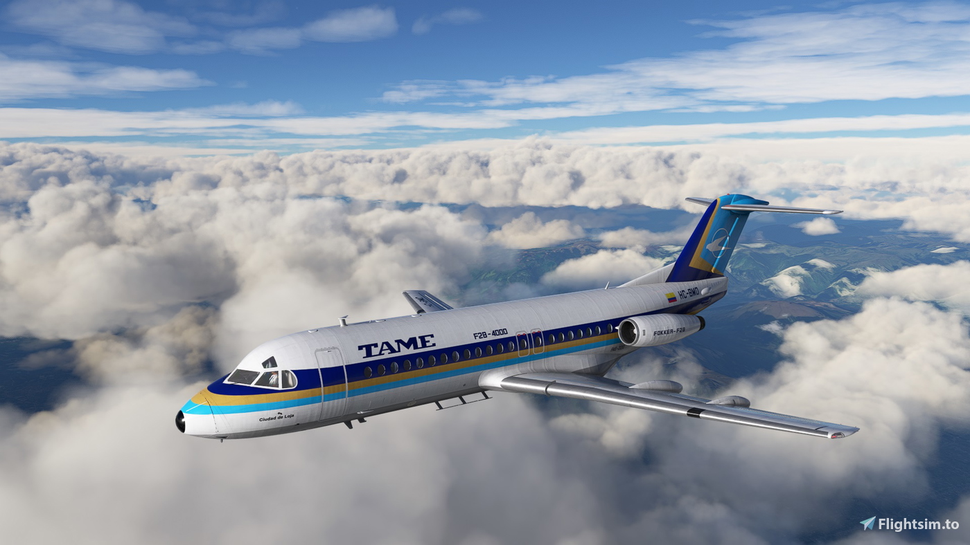 [Just Flight] Tame (1999 livery) Fokker F-28 MK4000 のために Microsoft ...