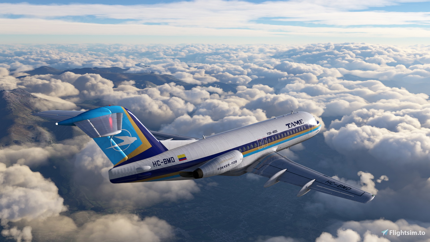 [Just Flight] Tame (1999 livery) Fokker F-28 MK4000 のために Microsoft ...
