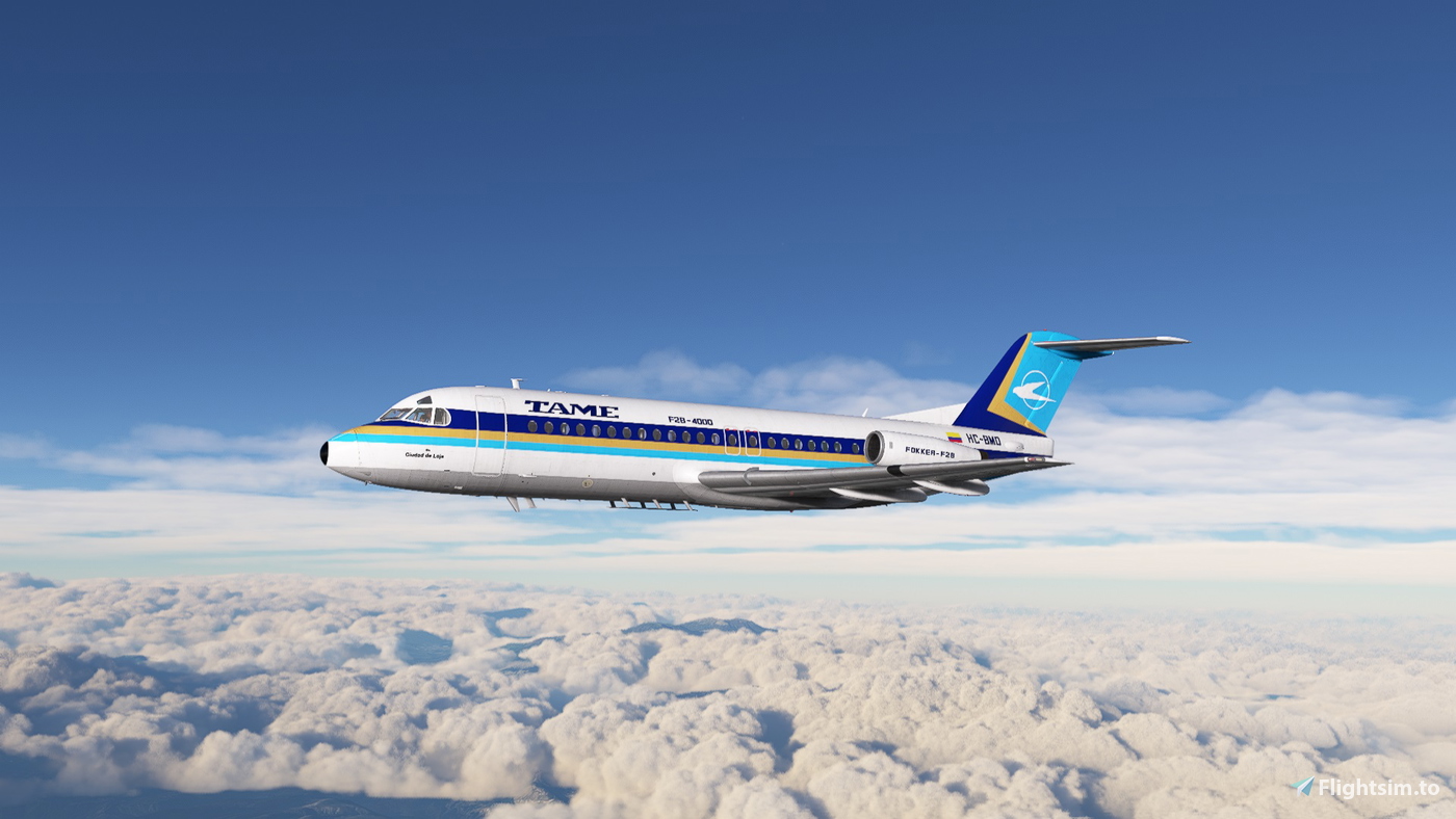 [Just Flight] Tame (1999 livery) Fokker F-28 MK4000 のために Microsoft ...