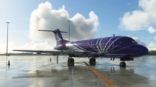JustFlight Fokker 28-4000 KlasJet LY-VFK VIP (Fictional - Based on a KlasJet CRJ2)