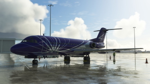 JustFlight Fokker 28-4000 KlasJet LY-VFK VIP (Fictional - Based on a KlasJet CRJ2) thumbnail 2