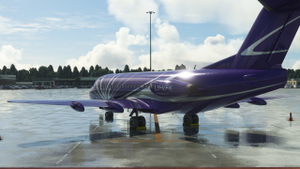 JustFlight Fokker 28-4000 KlasJet LY-VFK VIP (Fictional - Based on a KlasJet CRJ2) thumbnail 3