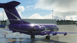 JustFlight Fokker 28-4000 KlasJet LY-VFK VIP (Fictional - Based on a KlasJet CRJ2) thumbnail 4