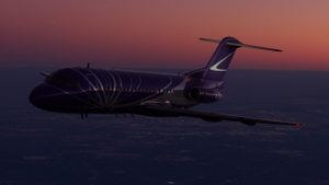 JustFlight Fokker 28-4000 KlasJet LY-VFK VIP (Fictional - Based on a KlasJet CRJ2) thumbnail 5