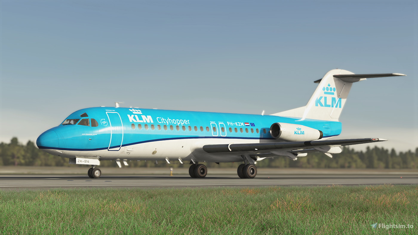 JustFlight Fokker F28-4000 KLM (Fictional | PH-KZM) for Microsoft