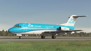 JustFlight Fokker F28-4000 KLM (Fictional | PH-KZM) thumbnail 1