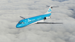 JustFlight Fokker F28-4000 KLM (Fictional | PH-KZM) thumbnail 5