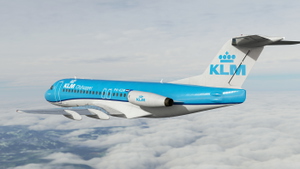 JustFlight Fokker F28-4000 KLM (Fictional | PH-KZM) thumbnail 2