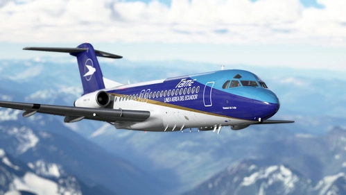 JustFlight Fokker F28-4000 TAME (HC-CEH)