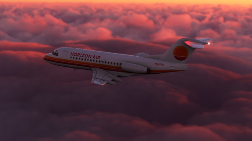 JustFlight Fokker F28 mk.1000 Horizon Air N801PH