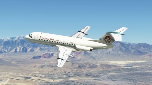 JustFlight Fokker F28 mk.4000 America West Express 