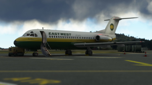 JustFlight Fokker F28 mk.4000 East-West Airlines VH-EWA