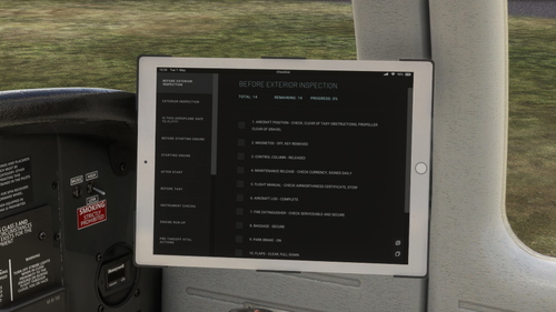 JustFlight PA-38 Tomahawk QAirTC EFB Checklist